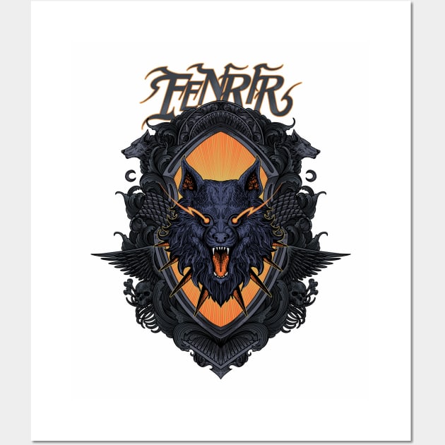 Fenrir Demon Wolf Wall Art by Tonymidi Artworks Studio